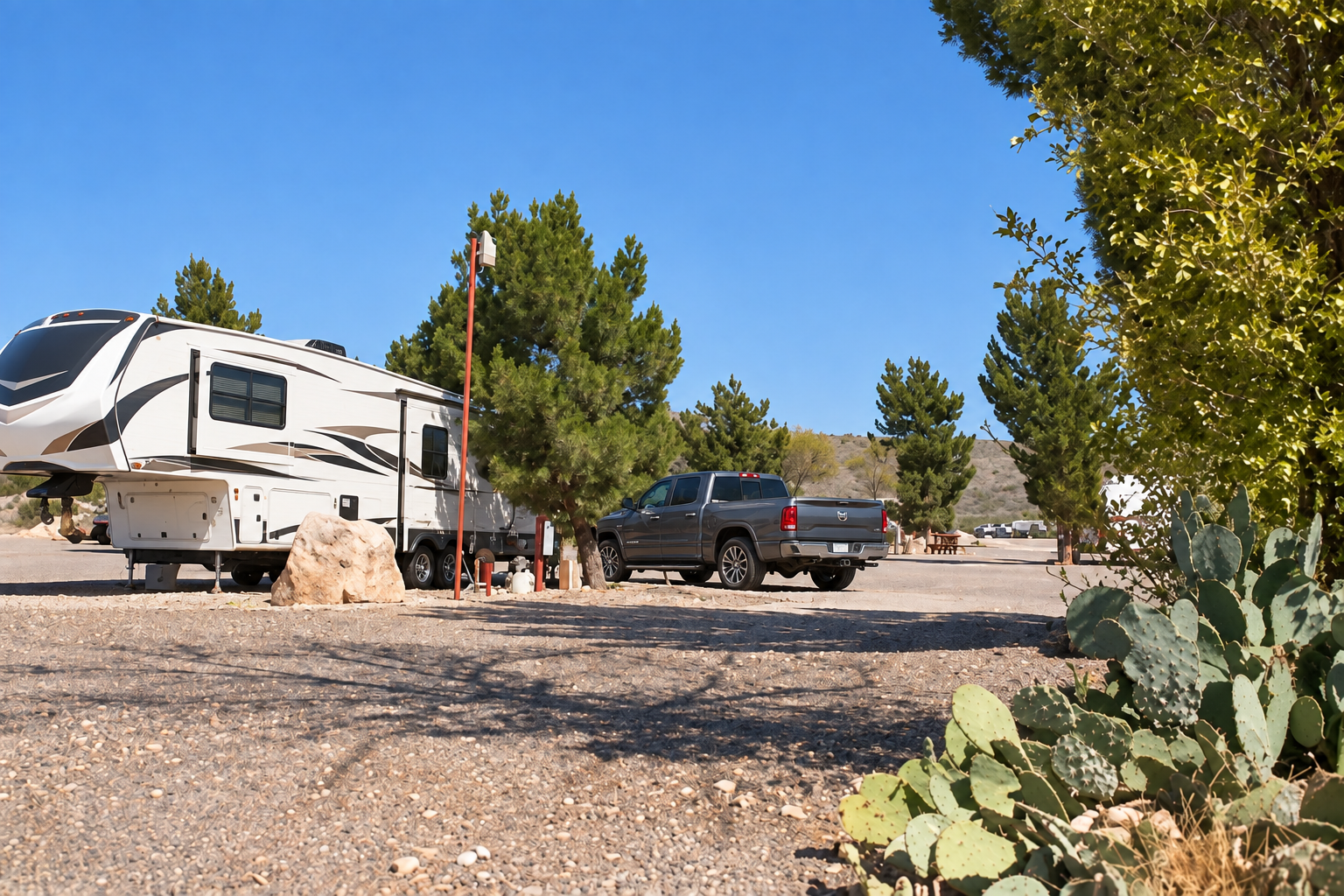 RV sites and the grounds at Canyons RV Park